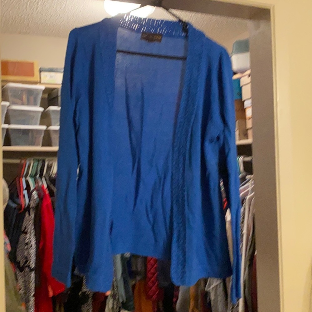 Blue sweater jacket